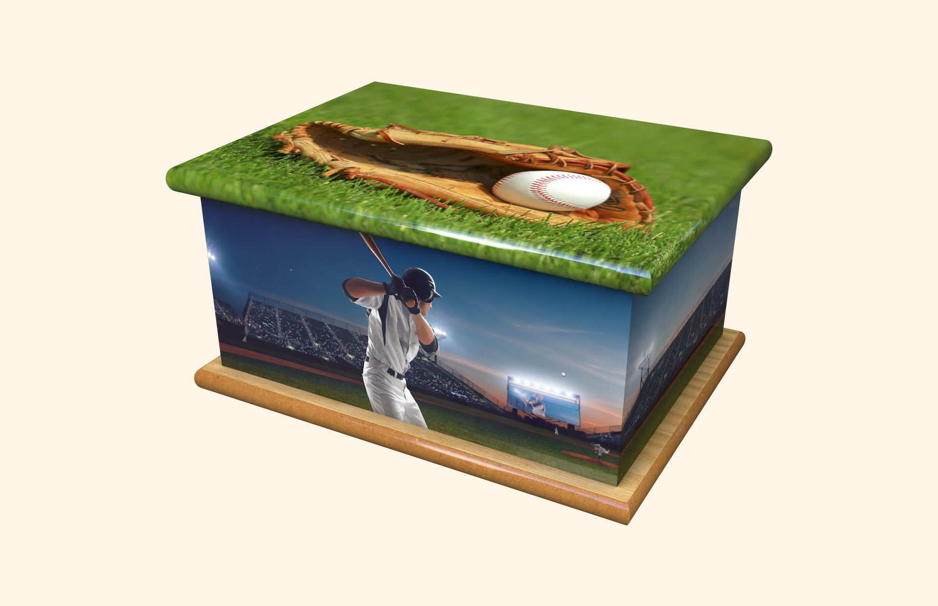 Mayor League adult ashes casket